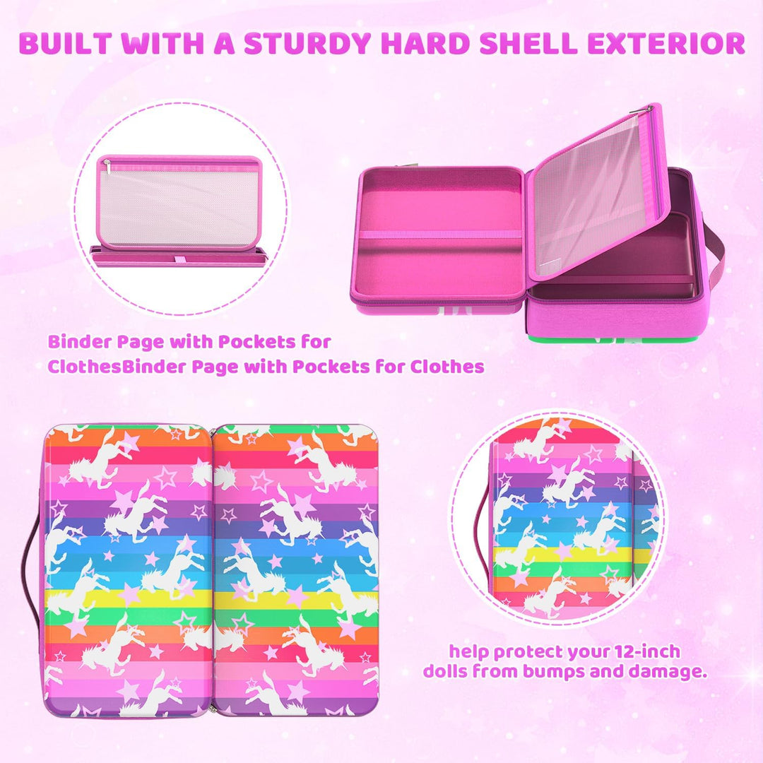 LININYHAO Elegante estuche de viaje para muñecas de moda de 12 pulg...