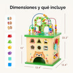 OOOK Cubo de actividades grande 5 en 1, cubo de actividades con temática