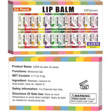AZEN Paquete de 24 bálsamos labiales, bálsamo labial natural a gran...