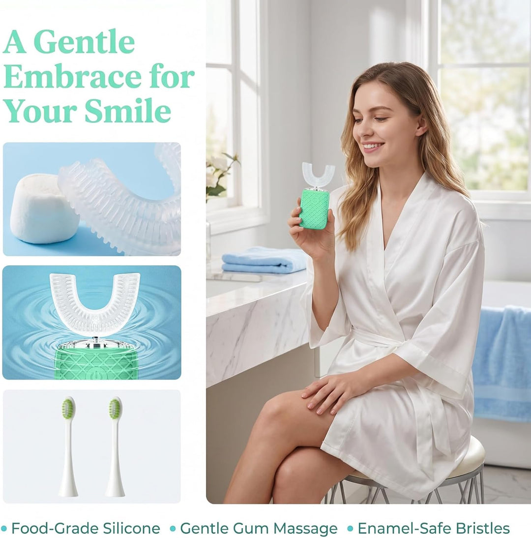 yeklike Sonic Electric - Cepillo de dientes en forma de U para adul...
