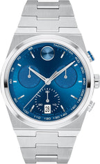 Movado Bold Quest Reloj de cronógrafo de lujo para hombre - Movimiento de cuarzo suizo, brazalete de acero inoxidable, resistencia al agua 50 metros (5ATM) - pieza clásica - Regalo para él - 42mm