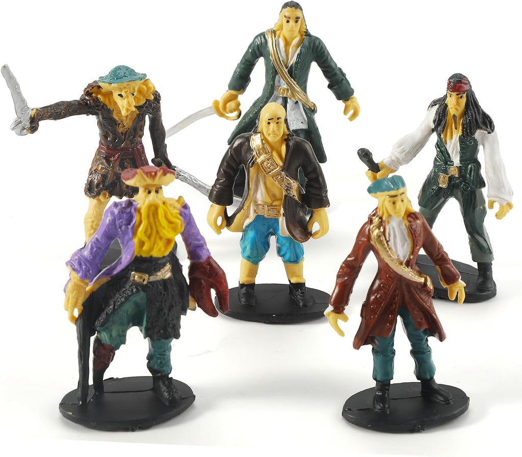Figuras de acción pirata, juego de barco pirata, juguetes de simulación de barco pirata con 6 figuras de acción y árbol, juguete de juego para niños, juguetes educativos de aprendizaje con figuras