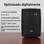 Dual Electronics LU43PB - Altavoces con cable para interiores y exteriores, 4 pulgadas, 3 vías, resistentes a la intemperie