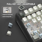SOLAKAKA Teclado mecánico inalámbrico A99 Pro con pantalla LCD y pe...