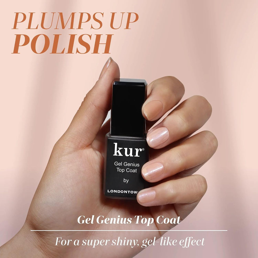 LONDONTOWN Corrector de uñas y gel Genius Top Coat Duos, ilumina e...