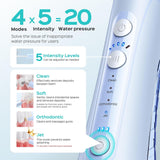 COSLUS - Irrigador de agua portátil para dientes: 4 modos y 5 nivel...