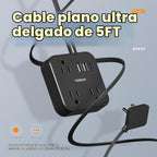 TESSAN Regleta delgada con cable de extensión plano ultrafino de 5 pies