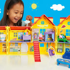 Peppa Pig - Juego de casa familiar grande con 3 figuras, 11 accesorios, Baby Evie, juguetes preescolares para niñas y niños de 3 años en adelante