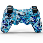CHENGDAO Controlador para PS3 2 Pack Controladores Inalámbricos para PlayStation 3 6-Axis con Doble Vibración de Alto Rendimiento, Control de Movimiento, Cable de Carga USB (Calavera + Azul)