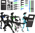 Juego de 5 figuras de acción de escudo policial impreso en 3D