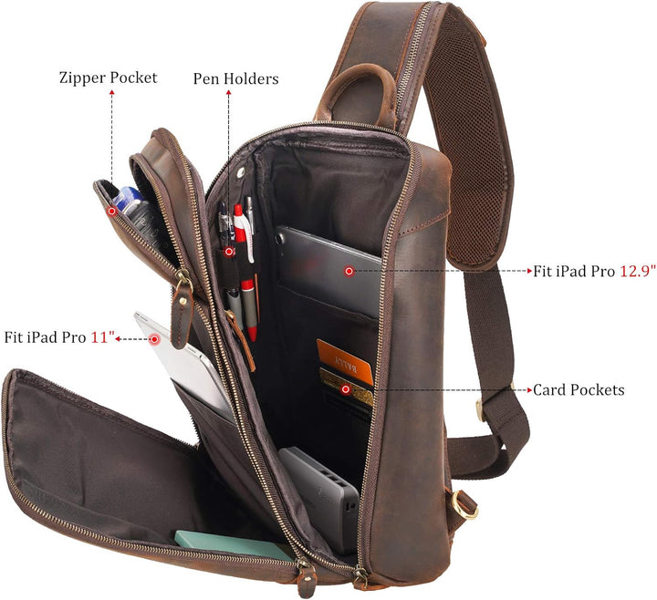 Polare - Bolso bandolera estilo moderno para hombre, para viaje\/se...