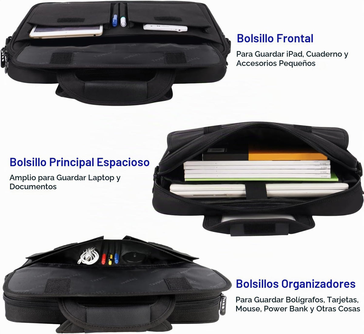 Taygeer - Bolsa para laptop de 17 pulgadas, maletín para computador...
