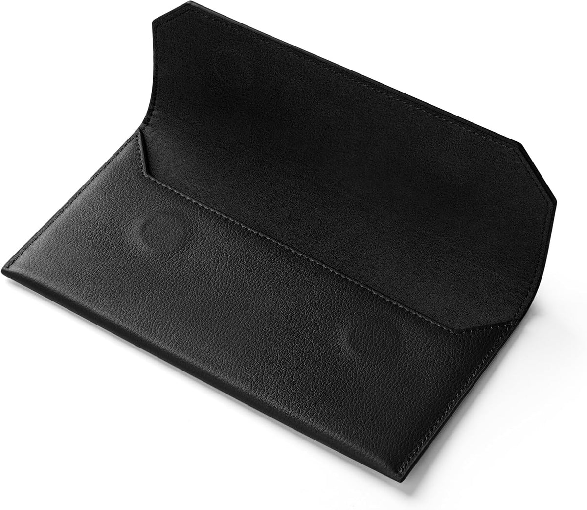 VULKIT Cartera de cuero genuino con sobres para dinero en efectivo, cierre magnético