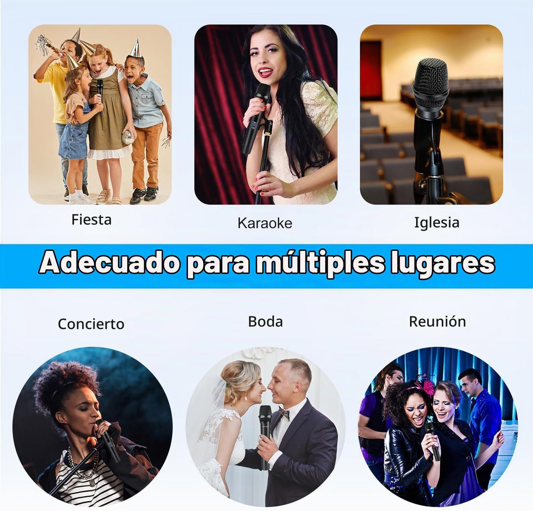Kaschun Sistema de micrófono inalámbrico, micrófono inalámbrico de...