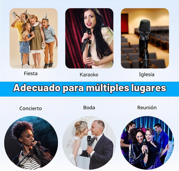 Kaschun Sistema de micrófono inalámbrico, micrófono inalámbrico de...