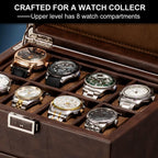 Cargador giratorio para 2 relojes automáticos + 8 ranuras de almacenamiento para relojes, motor silencioso
