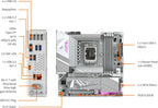 GIGABYTE Z890M AORUS Elite WIFI7 ICE Ultra Core (Serie 2) LGA 1851, ATX, DDR5, mATX, WIFI7|ICE