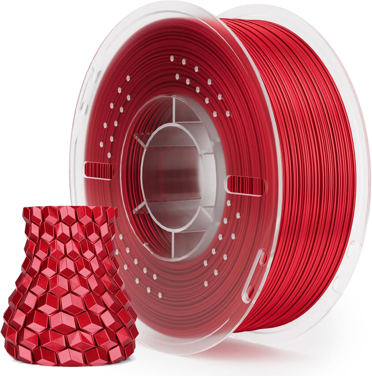 ELEGOO Filamento PLA de seda para impresora 3D de 0.07 in, color ro...