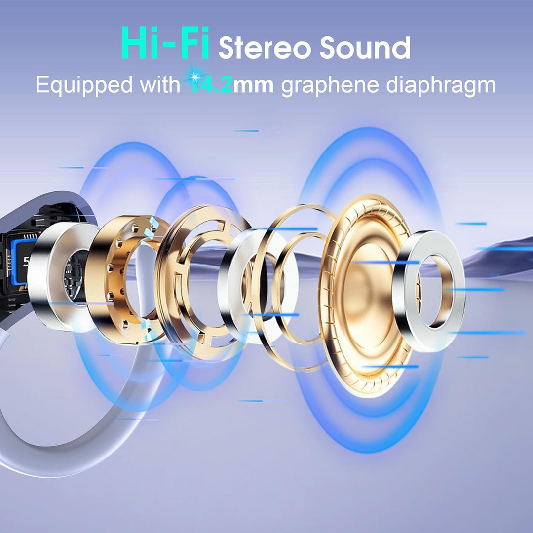 Auriculares inalámbricos Bluetooth 5.4 de 75 horas para deporte, au...