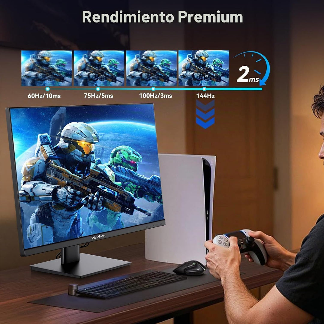 Pisichen Monitor de pantalla táctil 2K 144Hz 23.8 pulgadas QHD 2560...