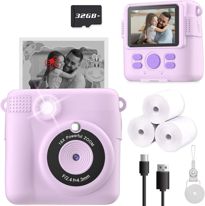 ESOXOFFORE Cámara de impresión instantánea para niños, regalos de c...