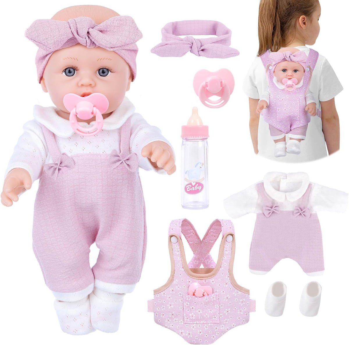 BDDOLL Juego de muñecas de bebé de 12 pulgadas con ropa