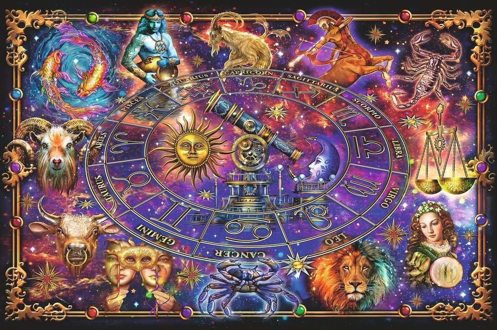 Ravensburger - Zodiac - Rompecabezas de 3000 piezas - Fantástica y bellamente cautivadora representación de los doce signos del zodiaco - Enmarcable - Calidad premium - Rompecabezas para adultos