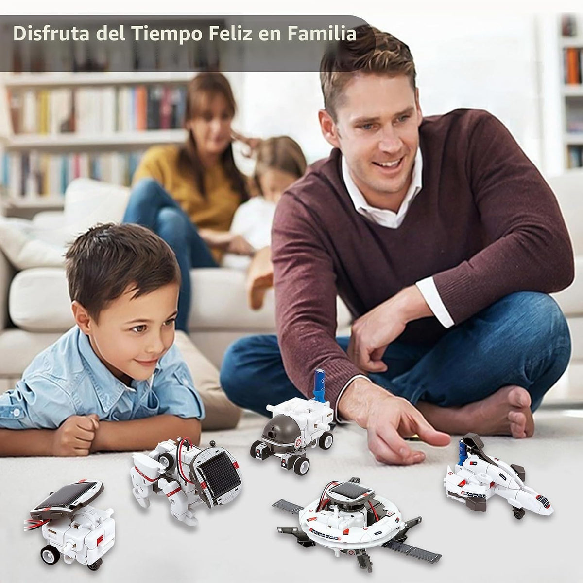 Kit de construcción de robot solar 6 en 1 para niños de 8 a 13 años, juguetes robóticos educativos para niños, kits de ciencia, juguetes STEM, regalos de cumpleaños para niños de 8, 9, 10, 11, 12 años, niños y adolescentes
