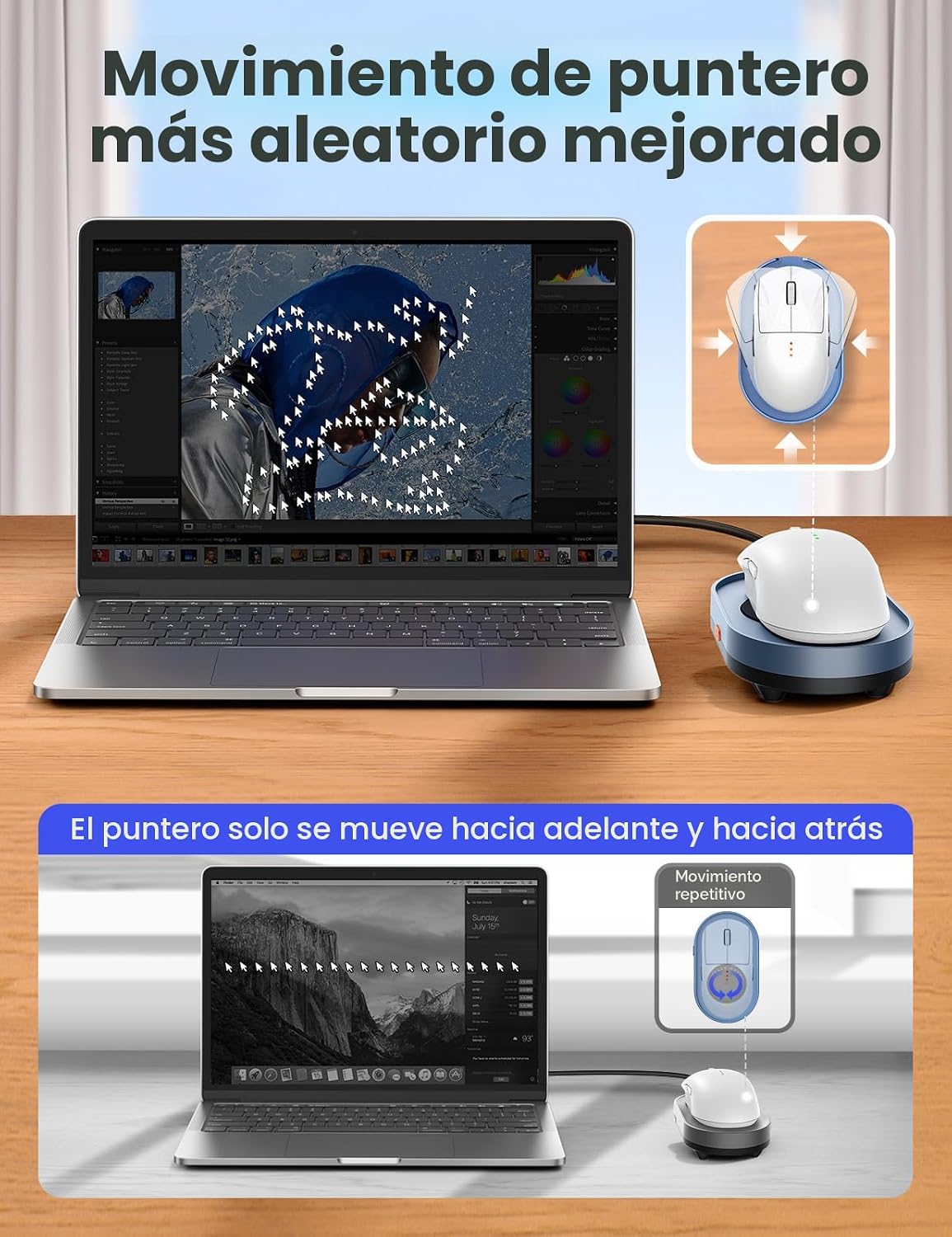 Vaydeer Movedor de Ratón Indetectable, Dispositivo Jiggler de Ratón...