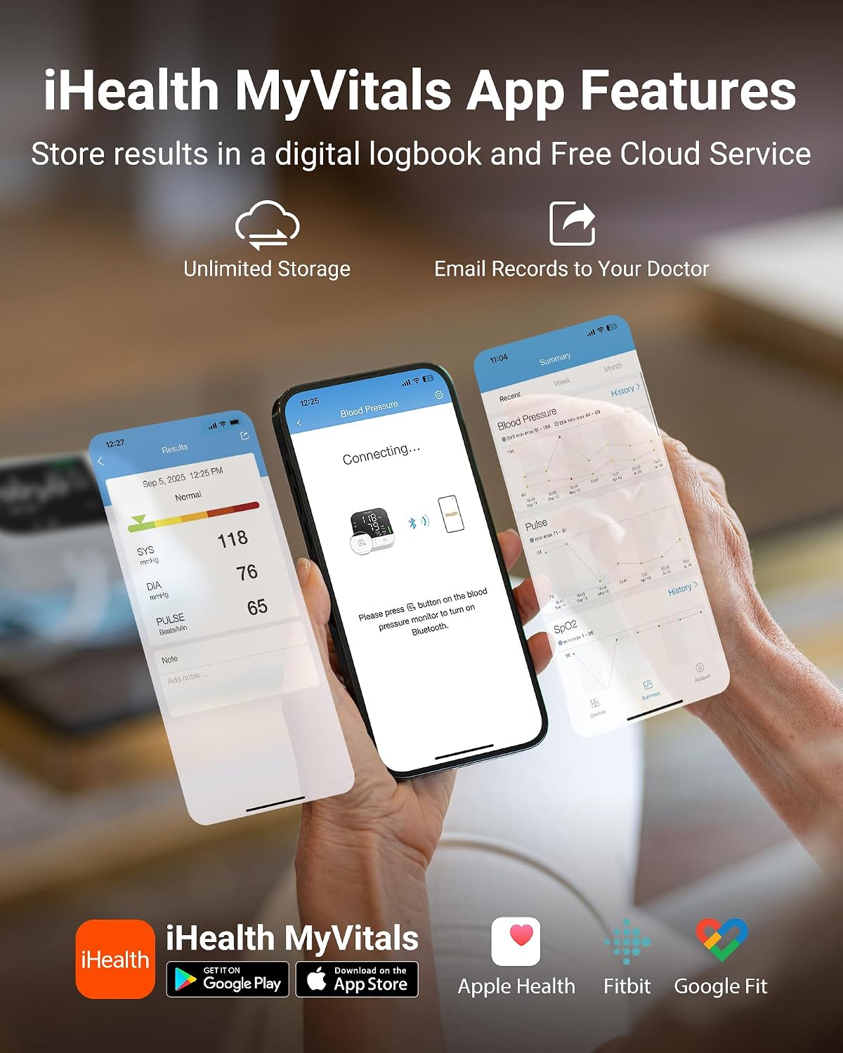 iHealth Monitor de presión arterial Track Pro para uso doméstico