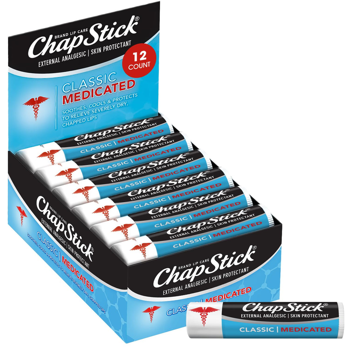 ChapStick Paquete de 12 bálsamos labiales medicados a granel \u2013...