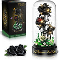HiWEEGO Juego de construcción de flores con luz LED y cubierta antipolvo