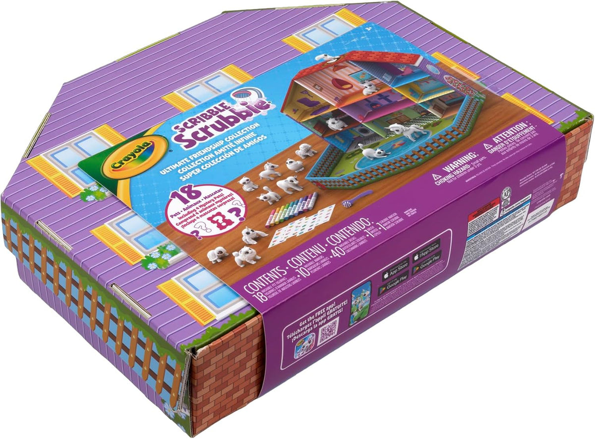 Crayola Scribble Scrubbie Pets - Colección de amistad, 18 mascotas y 10