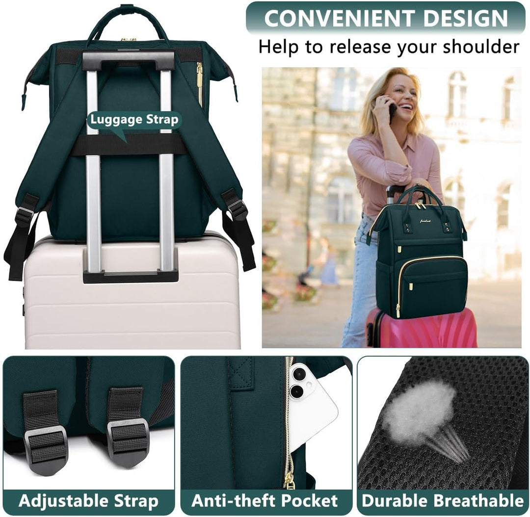 Focdod - Mochila de 15.6 pulgadas para laptop, para mujer, bolsa de...