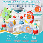 Orzbow Juguete de arco de cochecito para bebé, juguetes musicales para asiento de automóvil colgantes con dentición, móvil de bebé para cuna, moisés, asiento de automóvil y saltador, juguete de