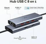 Estación de acoplamiento USB C Estación de acoplamiento para comput...