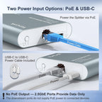 Interruptor divisor Ethernet 2.5G RJ45, expande 1 puerto de red a 3