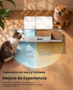 Alimentador automático para gatos y dispensador de agua, 8.5 L con