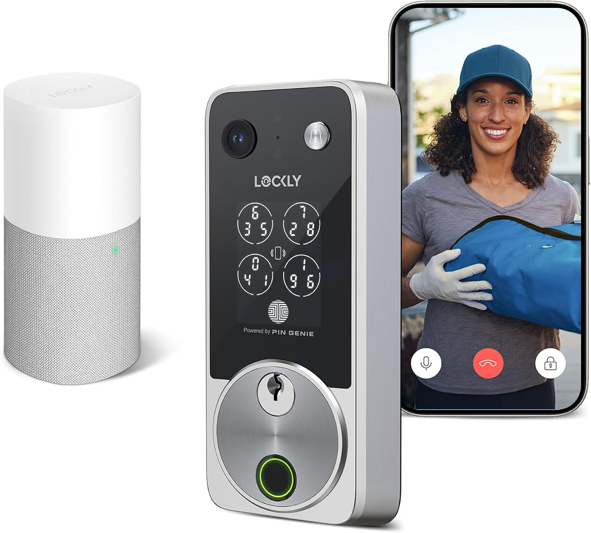 Lockly Vision Zeno Smart Lock con cámara de timbre de video / llave de casa