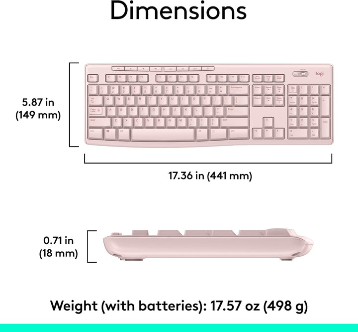 Logitech MK270 - Combo de teclado y mouse inalámbricos para Windows...