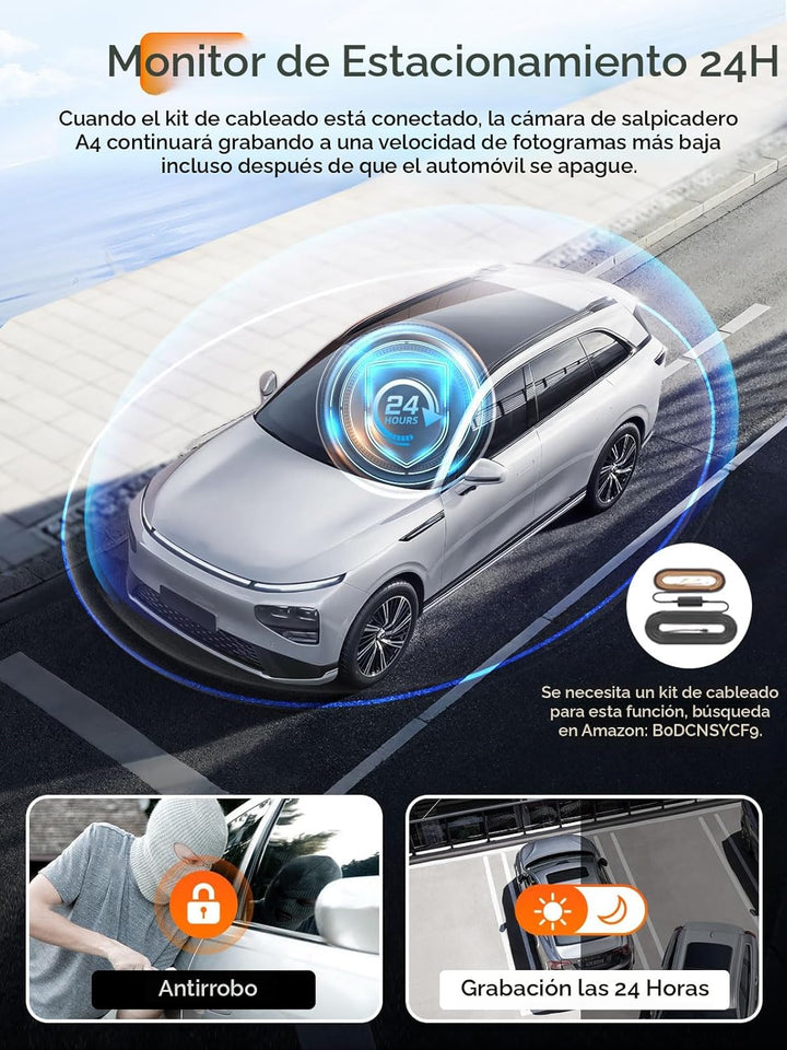Affver Cámara de Tablero 4K Frontal y Trasera 5G WiFi GPS