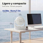 IRIS USA WOOZOO Ventilador de escritorio mediano, oscilante, inclin...