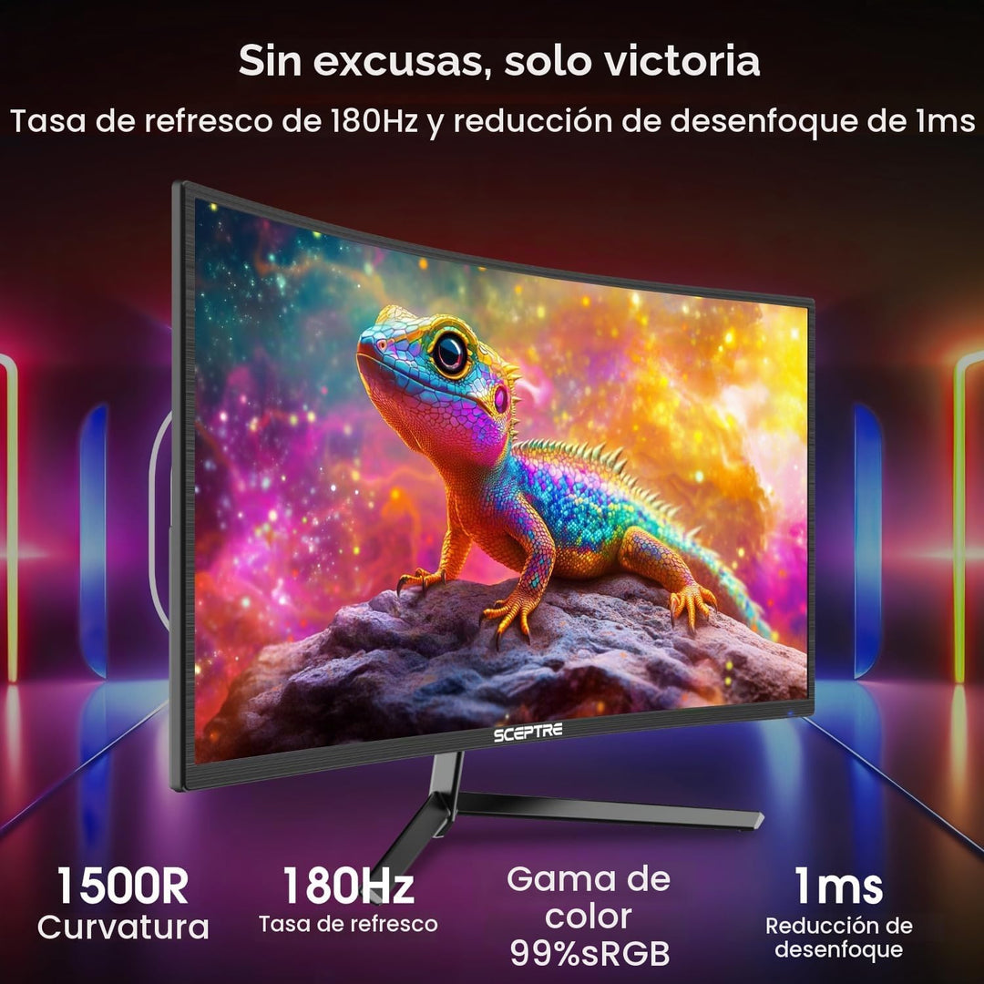 Sceptre Nuevo monitor curvo para juegos de 24 pulgadas 1080p hasta...