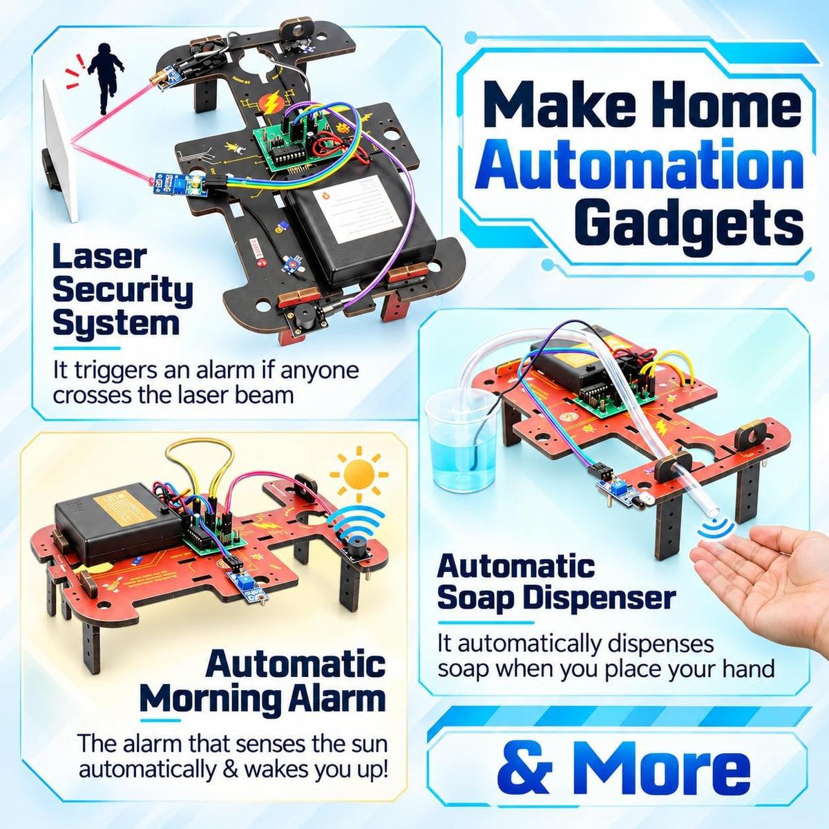 Butterfly EduFields Kit de Robótica y Electrónica STEM 10 en 1 para niños Ages 8-12