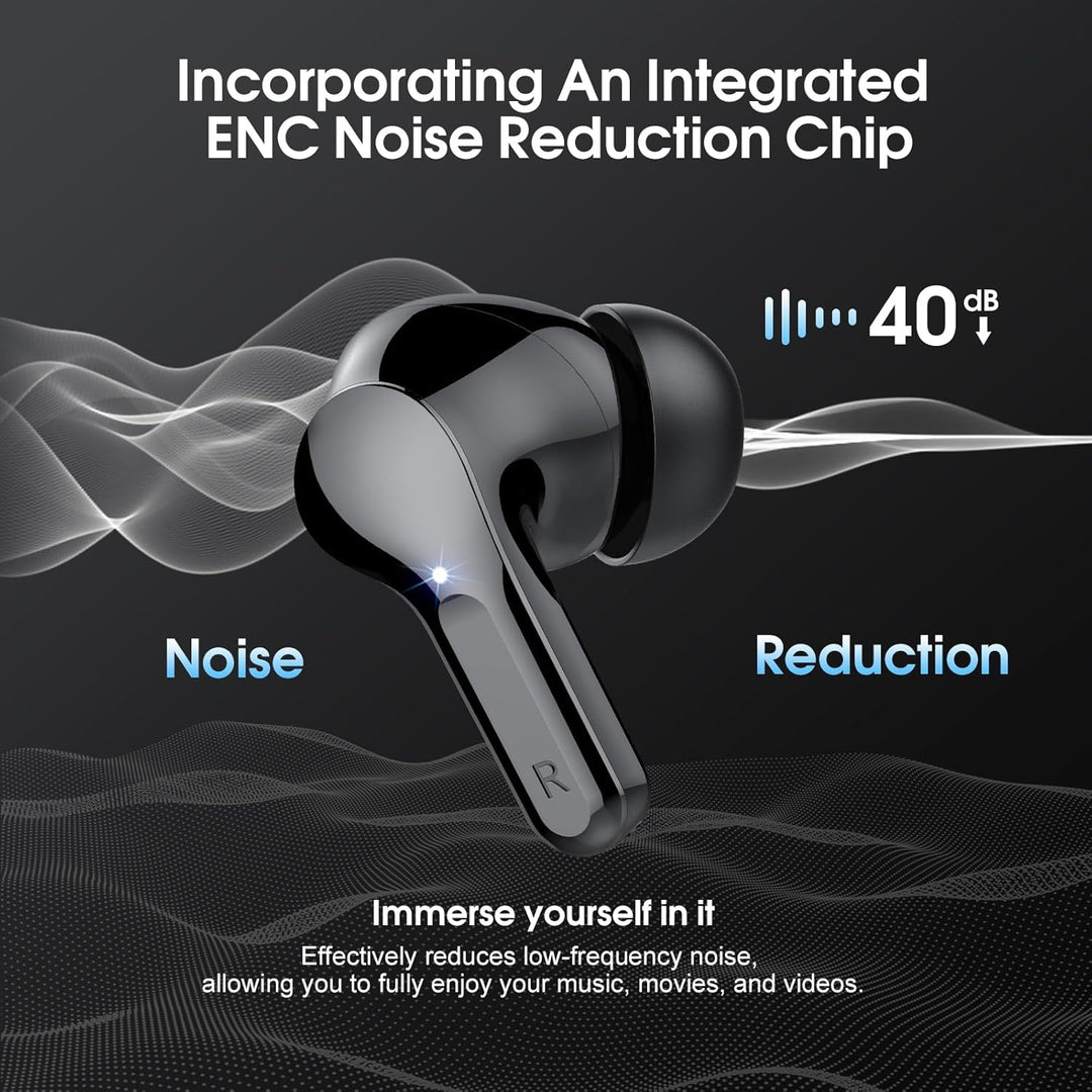Auriculares inalámbricos, Bluetooth 5.4, estéreo de alta fidelidad,...