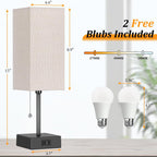 Lámpara Lámpara de mesita de noche de 15 '' para dormitorio Pequeñas lámparas de luz de noche para mesita de noche