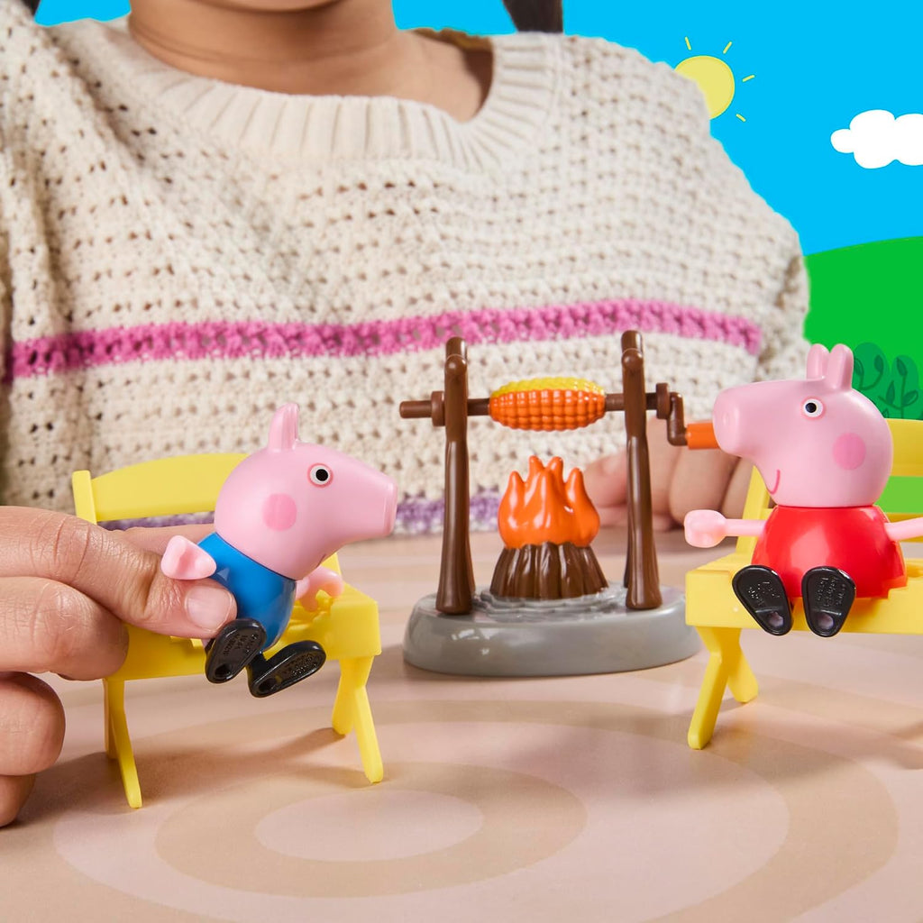 Peppa Pig Three Little Piggies Caravan Playset con 3 figuras