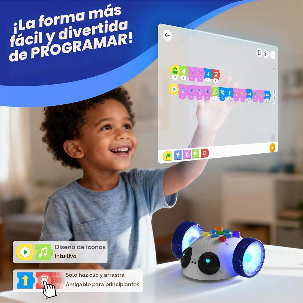 Robot Wheels STEM Kit de aprendizaje Robot de codificación para