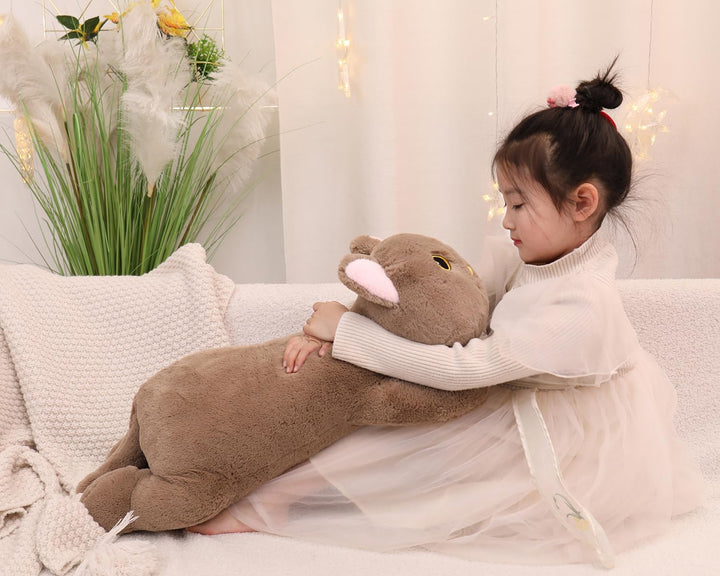 YESGIRL Animales de peluche con peso de gato de 26.4 pulgadas, 5 li...