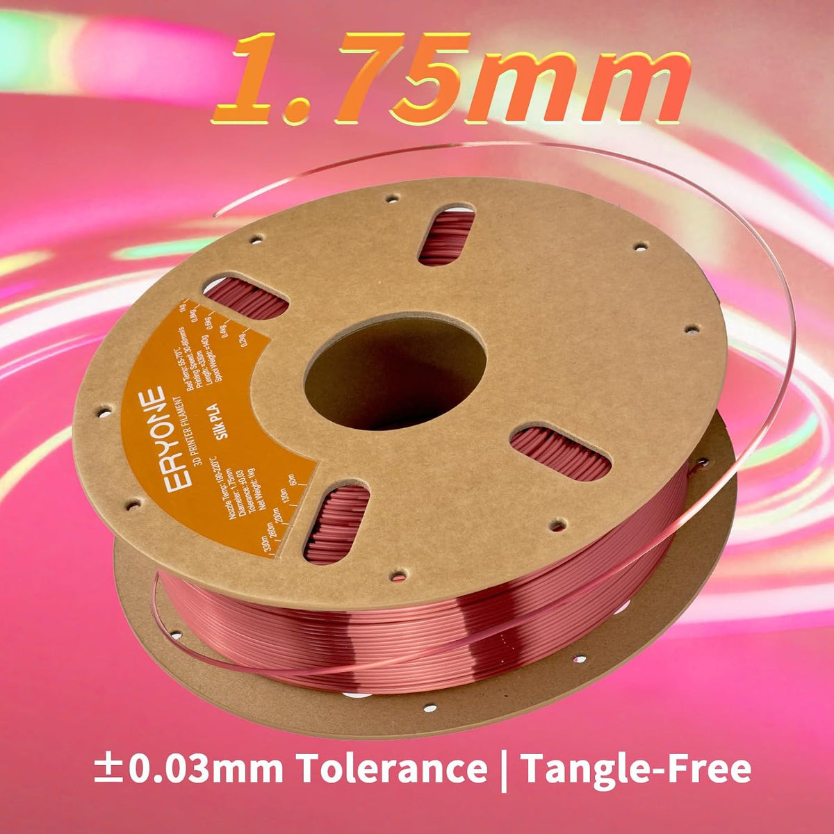 ERYONE Filamento PLA de seda para impresora 3D de 0.069 pulgadas +\...